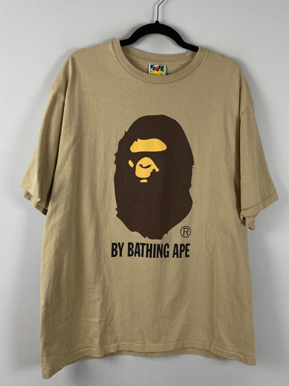 A Bathing Ape Tee T Shirt Size 2XL Beige Crew Neck Short Sleeve